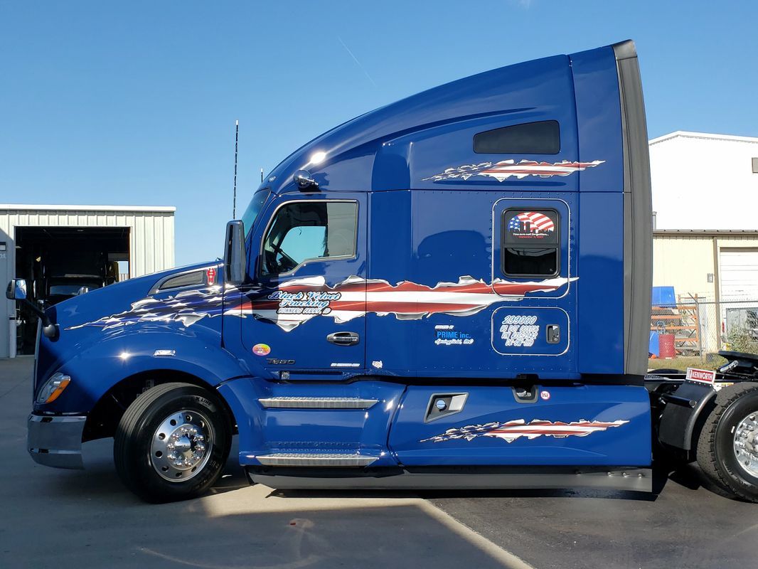 Blue Truck With America Design — Springfield, MO — Stripes and Stuff Graphics