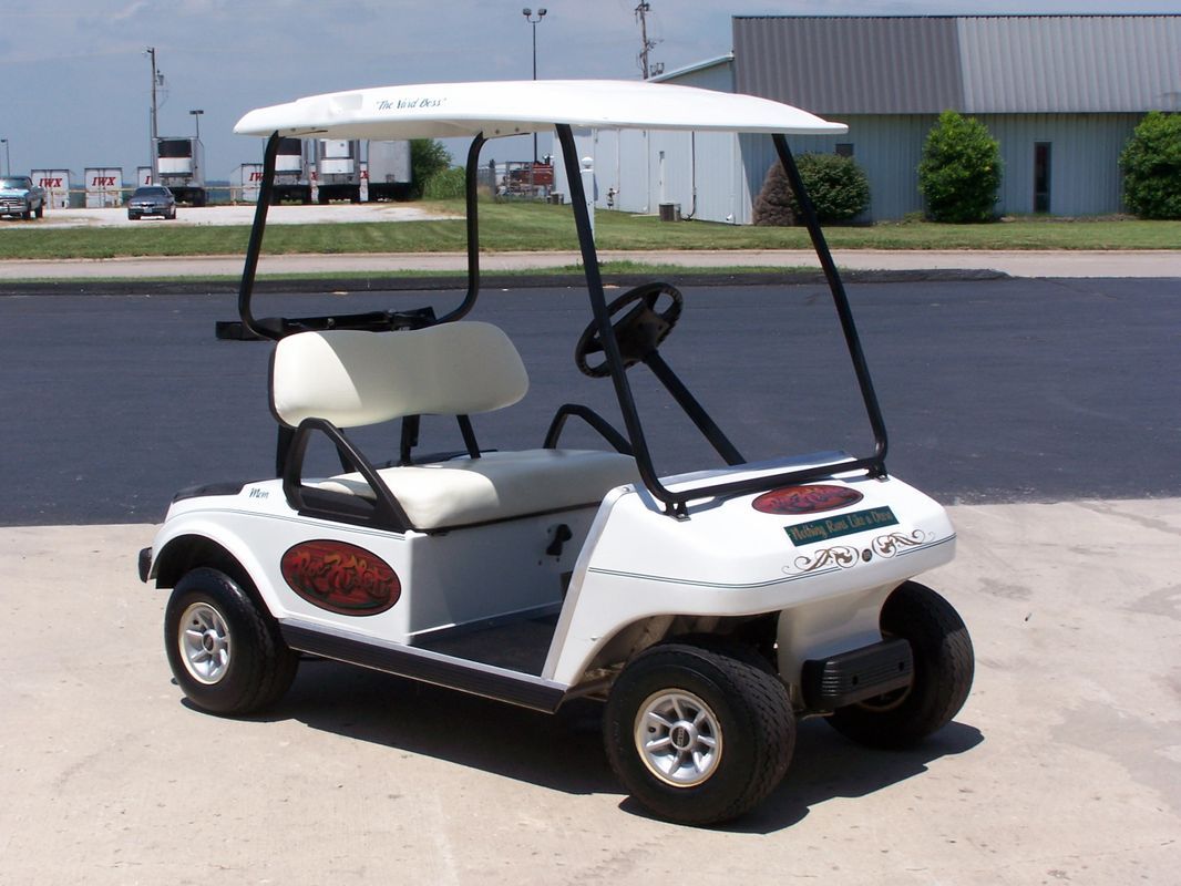 White Golf Car — Springfield, MO — Stripes and Stuff Graphics
