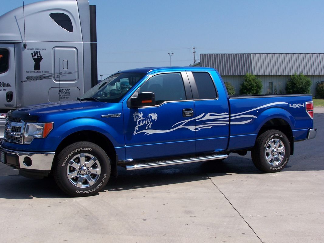 Blue 4x4 Truck — Springfield, MO — Stripes and Stuff Graphics