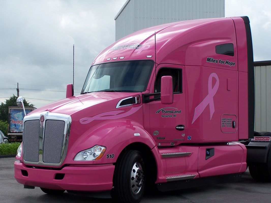 Pink Truck With Ribbon Design — Springfield, MO — Stripes and Stuff Graphics