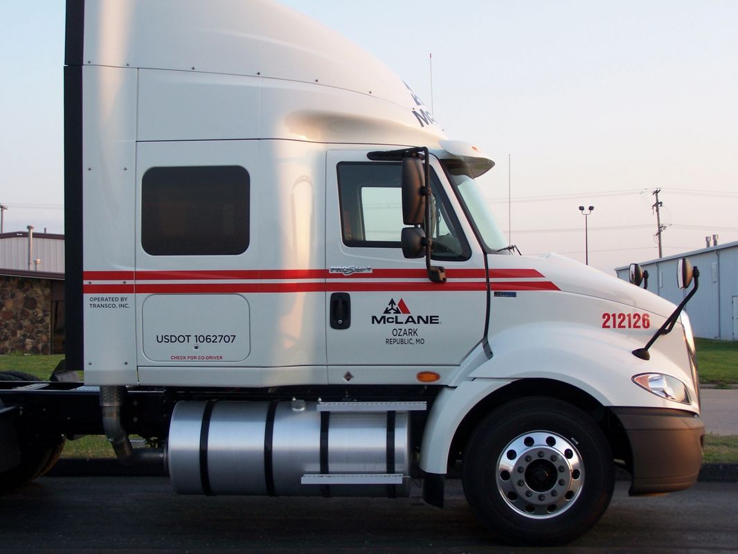 White McLane Truck — Springfield, MO — Stripes and Stuff Graphics
