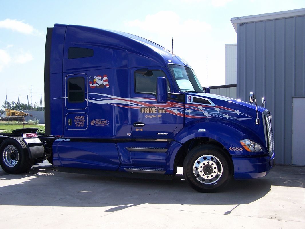 Blue Truck With USA Logo — Springfield, MO — Stripes and Stuff Graphics