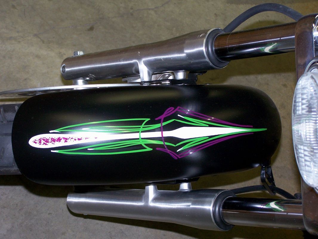Motorcycle Mudguard Design — Springfield, MO — Stripes and Stuff Graphics