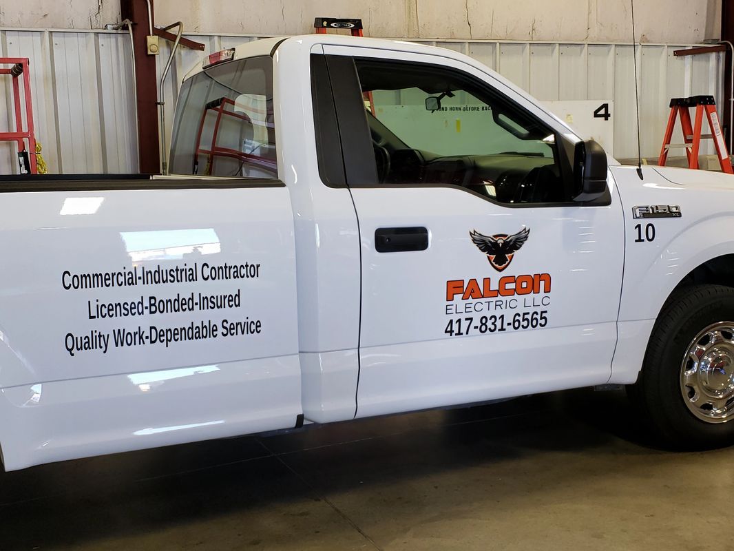 Falcon Electric Vehicle — Springfield, MO — Stripes and Stuff Graphics