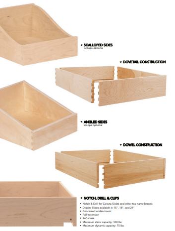 Drawer Boxes Collections — Beaumont, CA — Absolute Cabinets Inc Drawer Boxes Collections — Beaumont, CA — Absolute Cabinets Inc