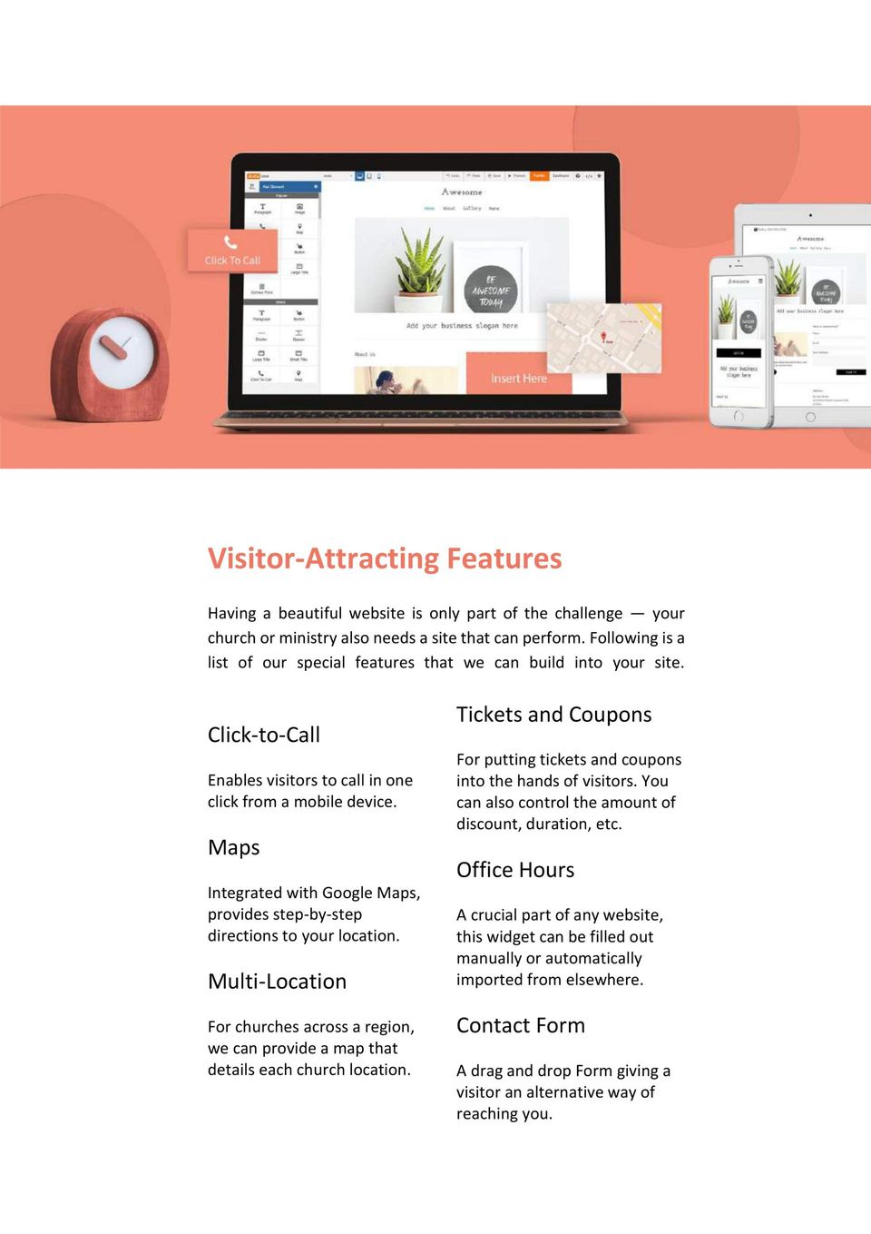 Why Update? Visitor-attracting features