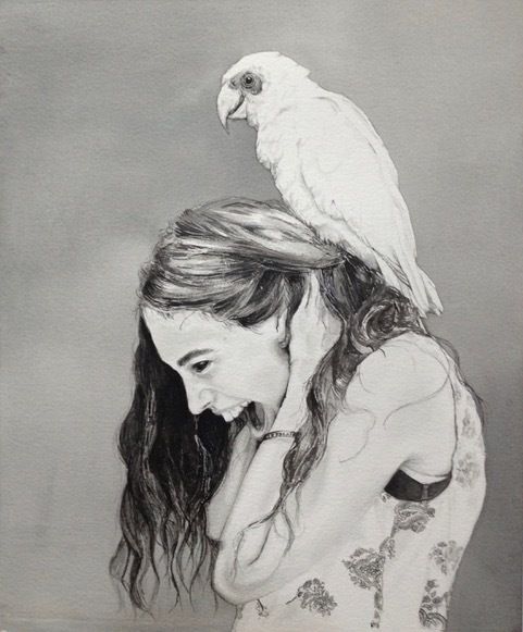 Human and Her Bird — Pet Portraiture in Rapid Crook, NT Human and Her Bird — Pet Portraiture in Rapid Crook, NT