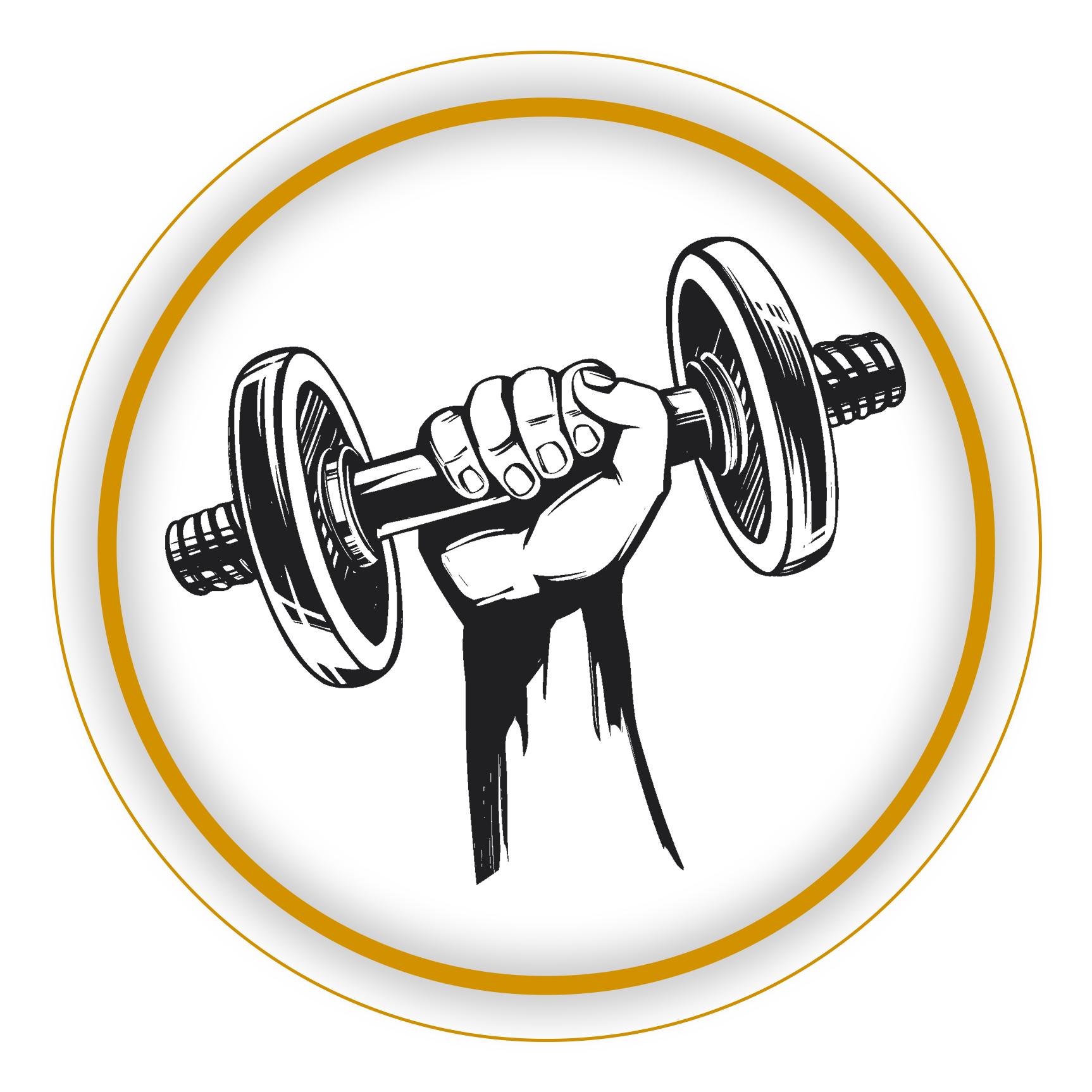 a handle holding a dumbbell