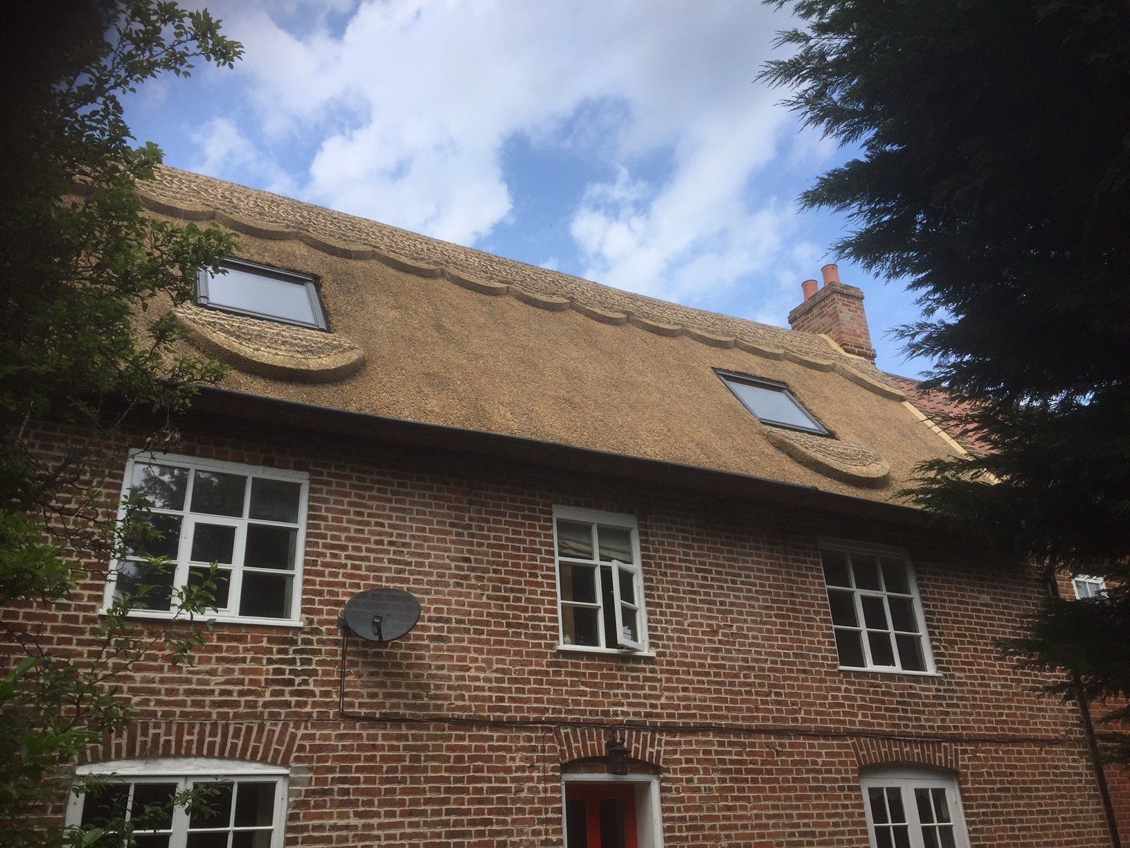 thatched roof building
