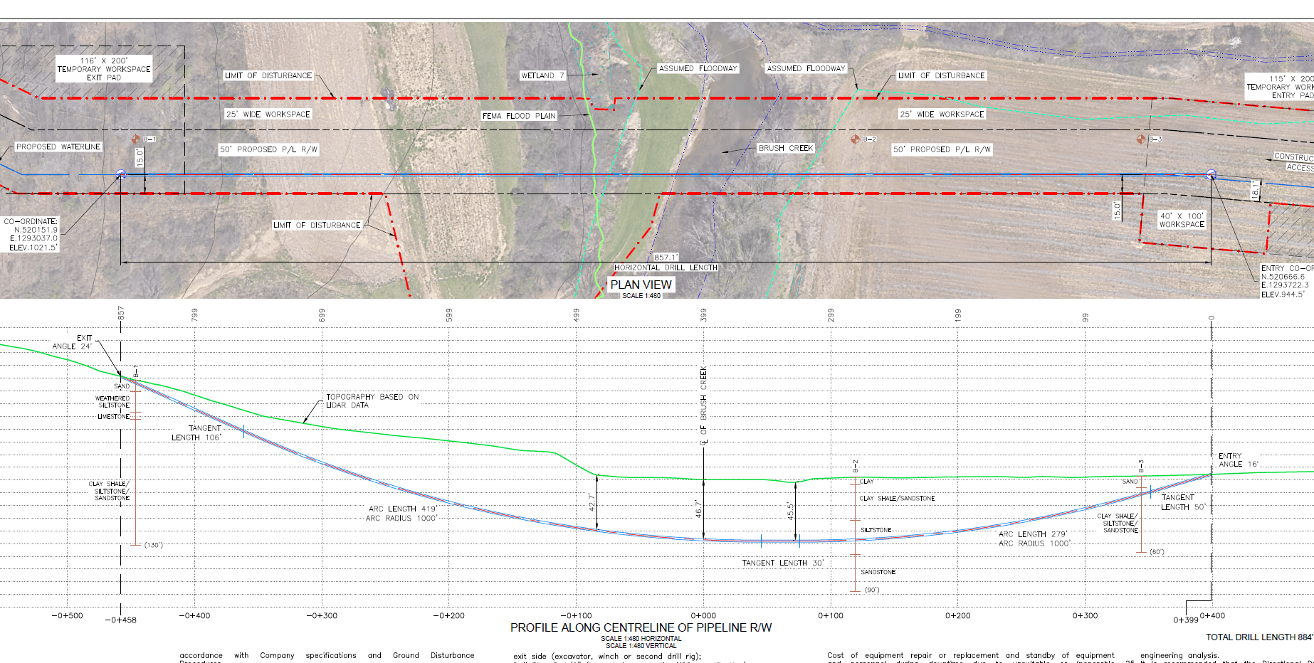 HDD Profile for Pipeline installation | ARM Group Natural Gas Services