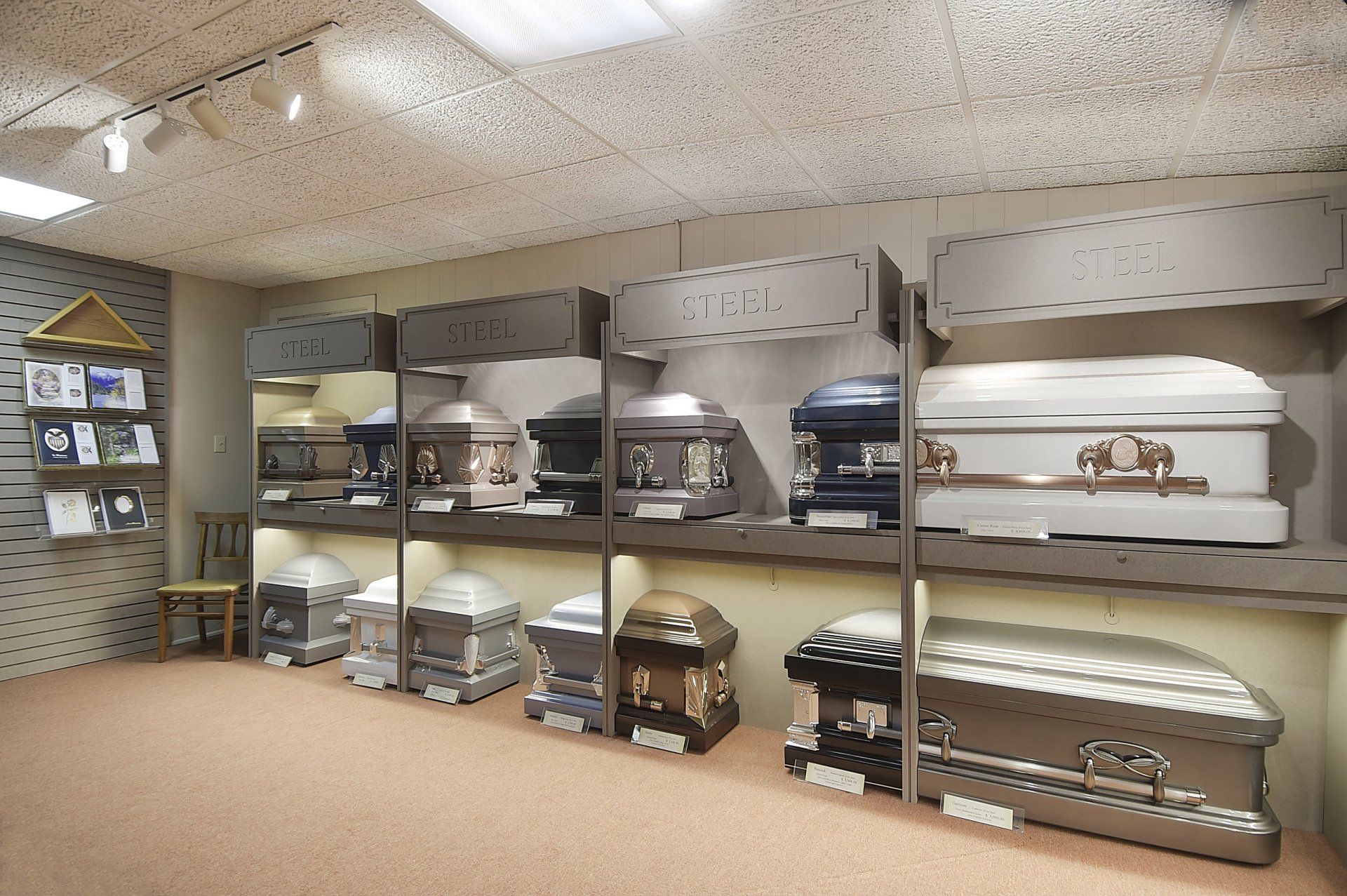 caskets showroom