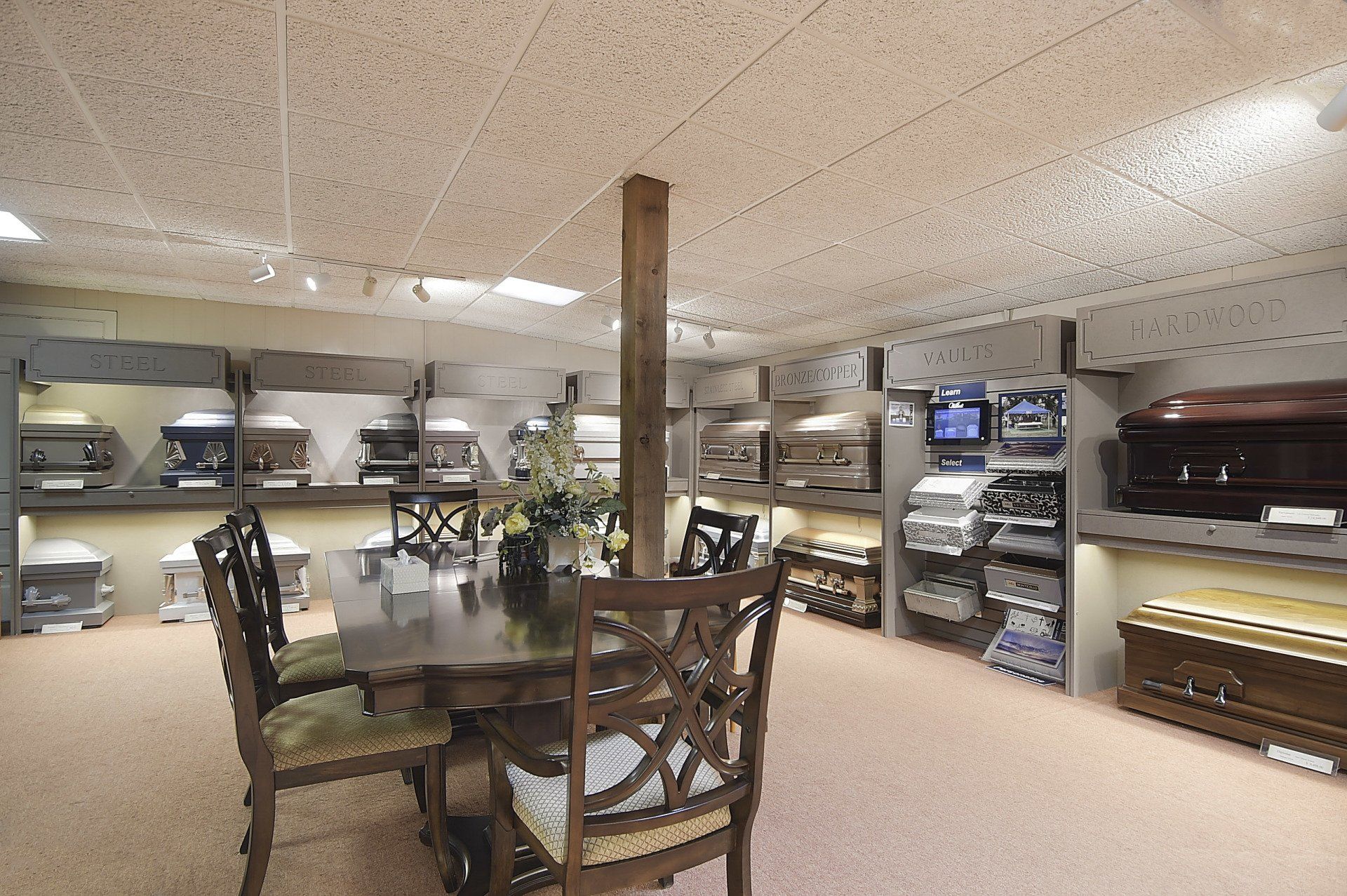 funeral home facility caskets