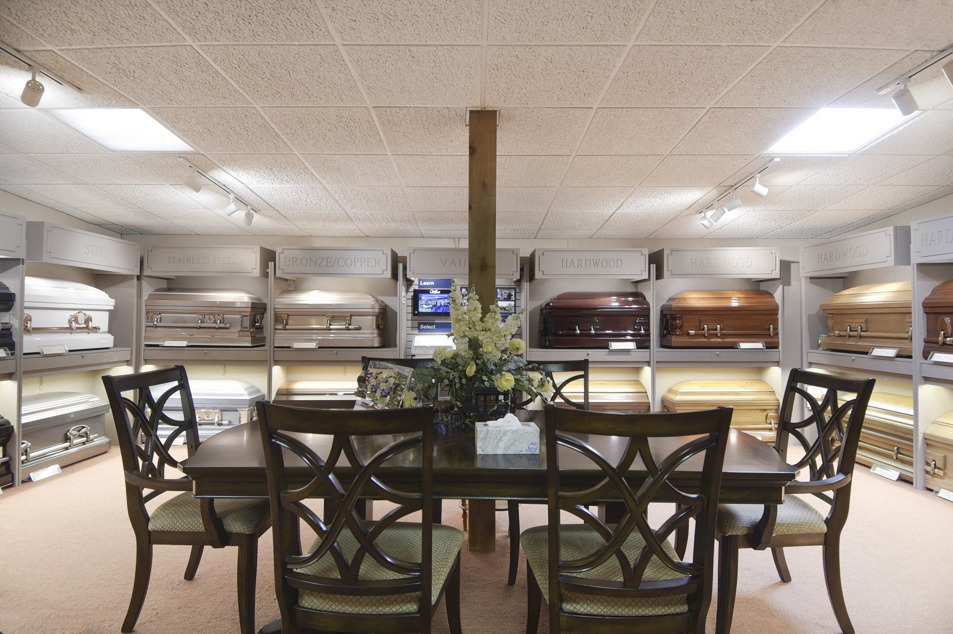 funeral home facility caskets