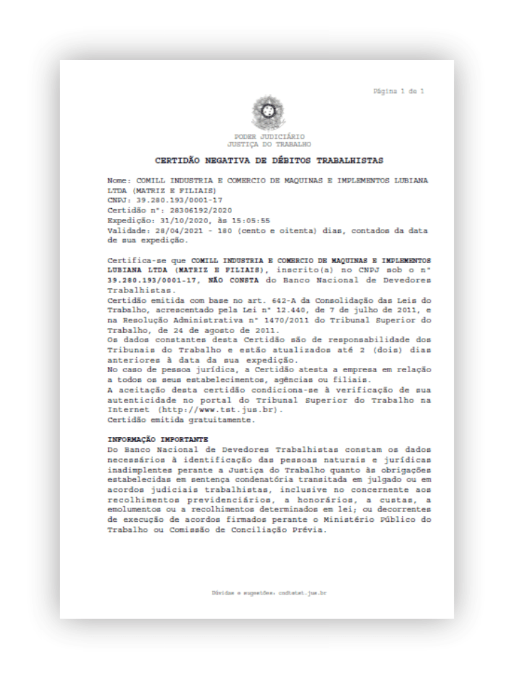 Documento com texto, presumivelmente uma diretiva legal ou um comunicado oficial, de uma entidade governamental.