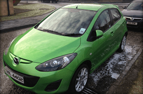 green car