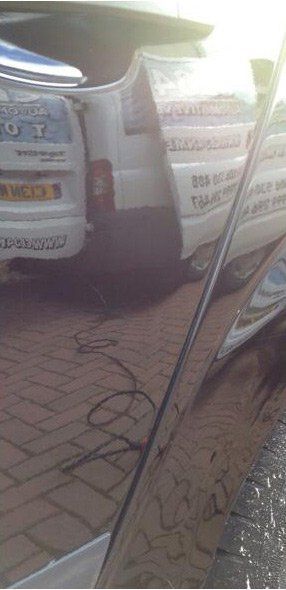Cl34n Me van in clean car reflection