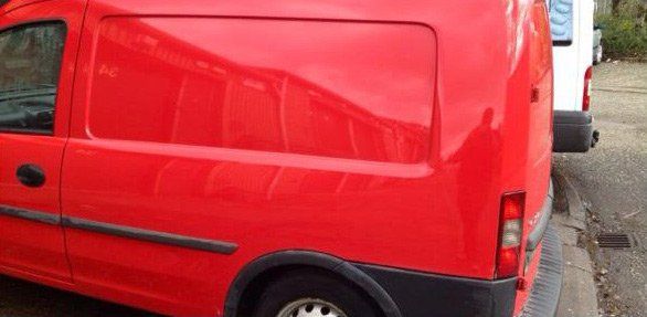 Van bodywork after cleaning