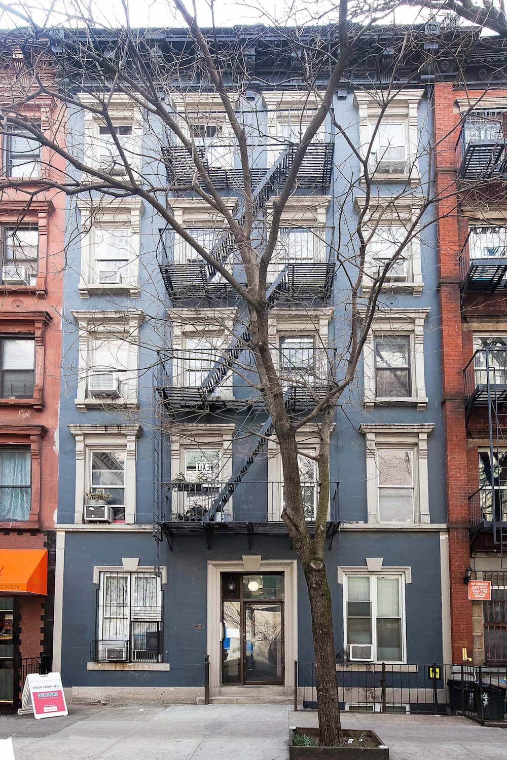 Charming pre-war residential building on beautiful tree-lined block.