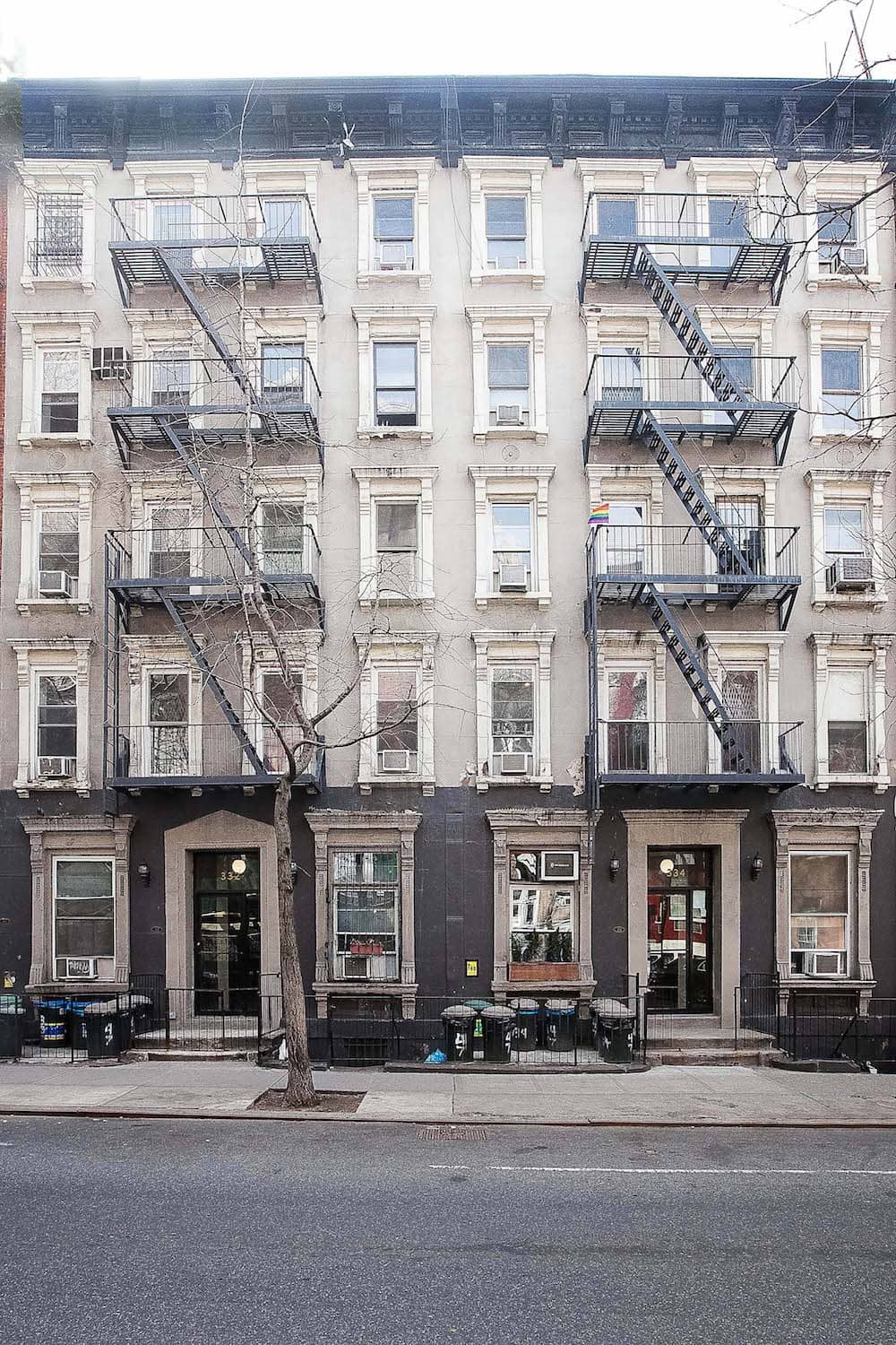 Charming pre-war residential building on beautiful tree-lined block.