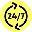 24 hours a day, 7 days a week 24 hours a day, 7 days a week