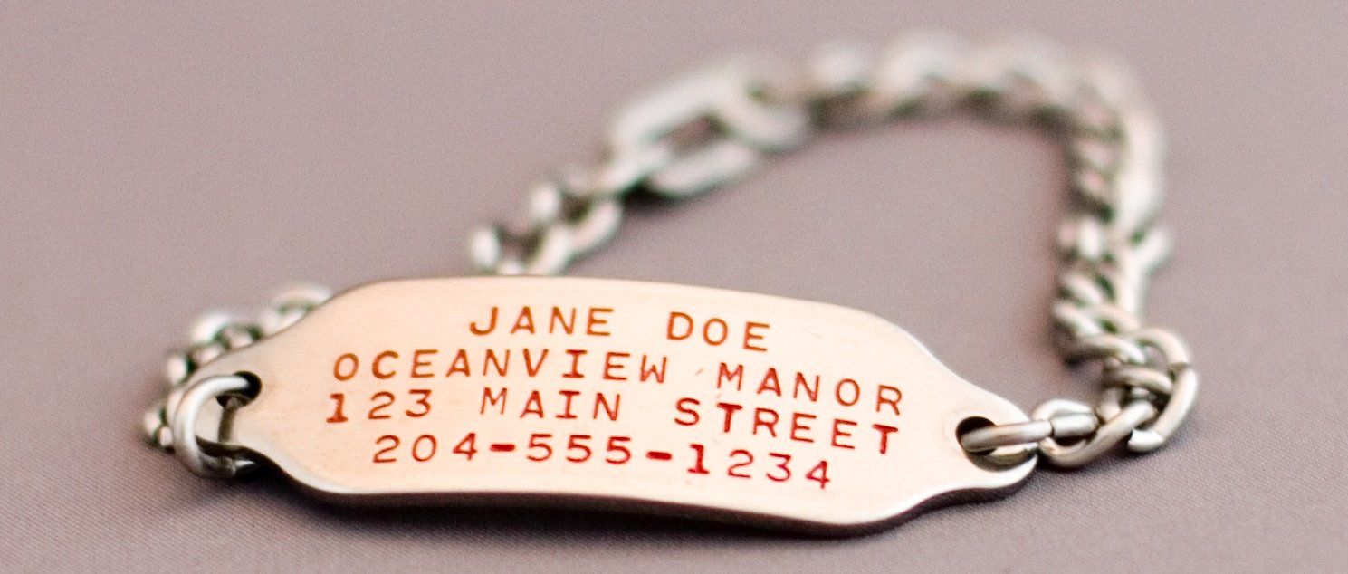 Stainless Steel Medical ID Bracelets for Long Term Care