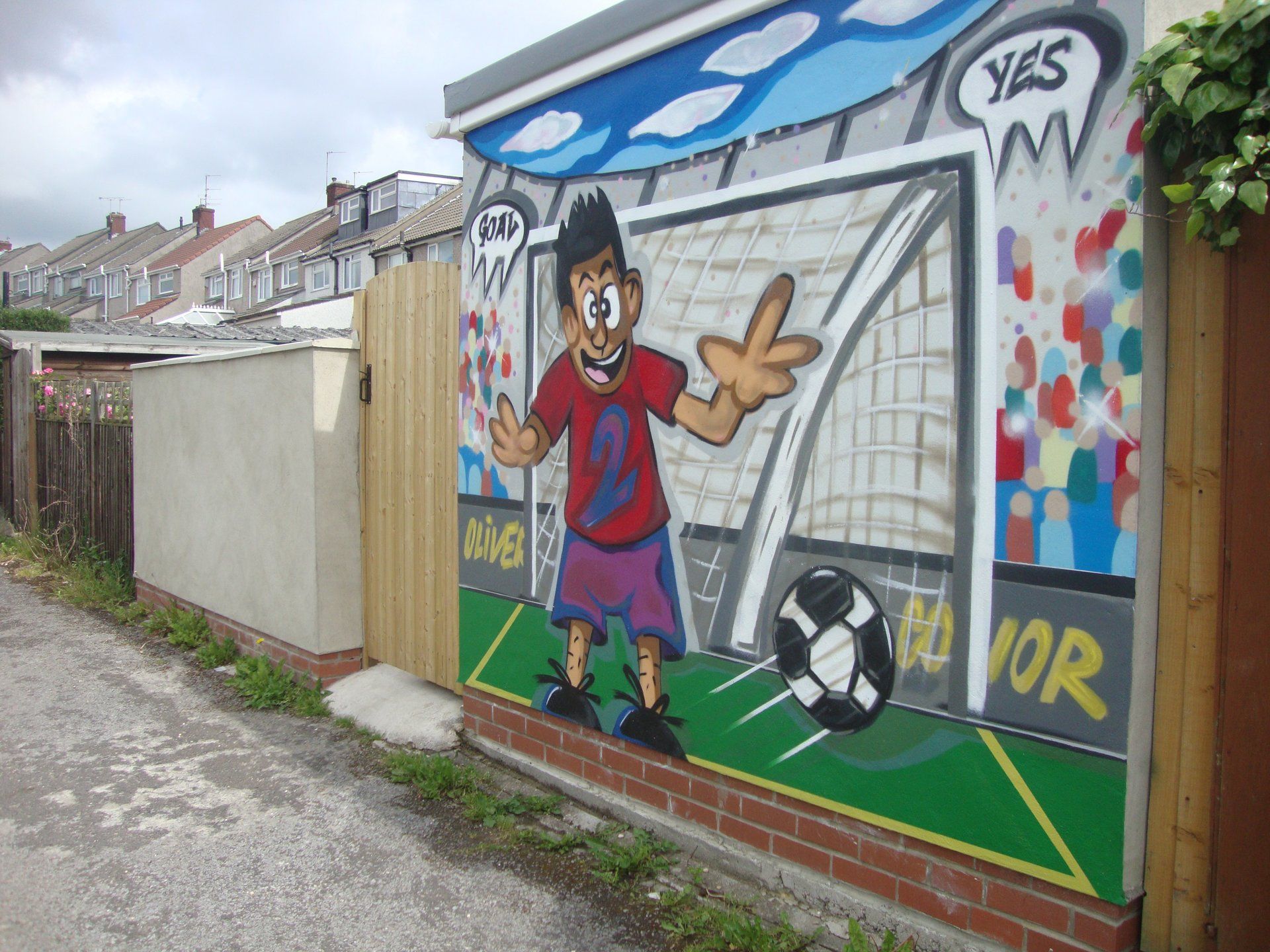 A customers garden wall Bristol
