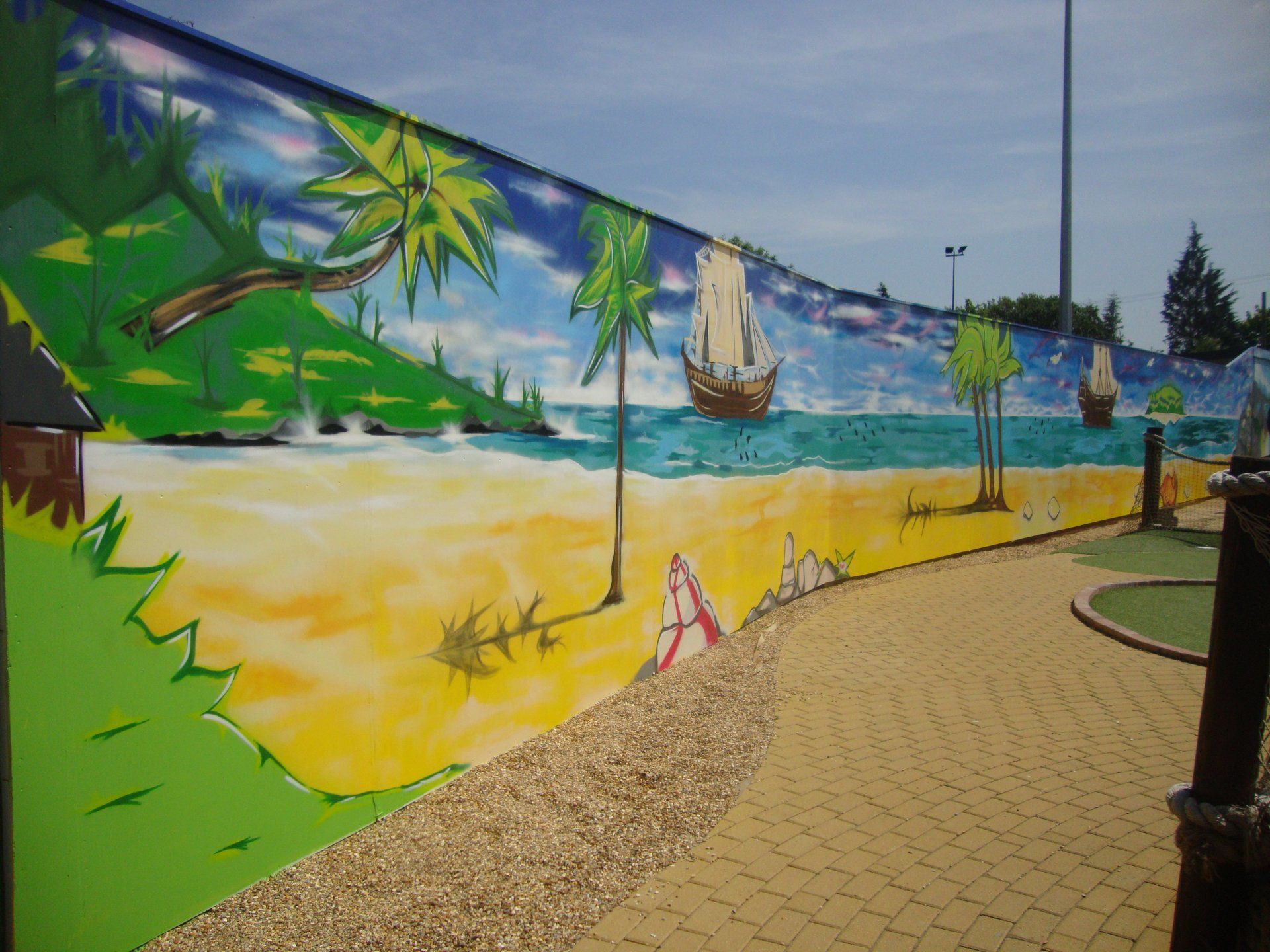 Pirate bay large graffiti mural Bristol