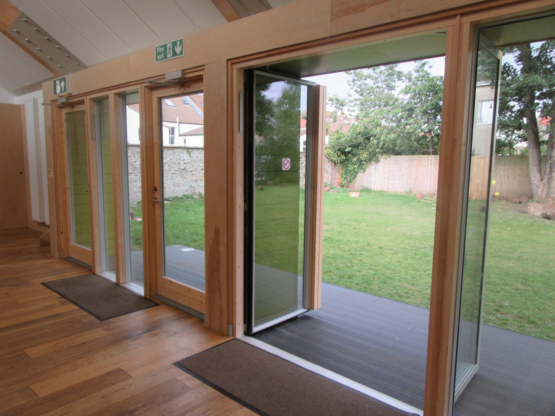 Sliding doors to outside