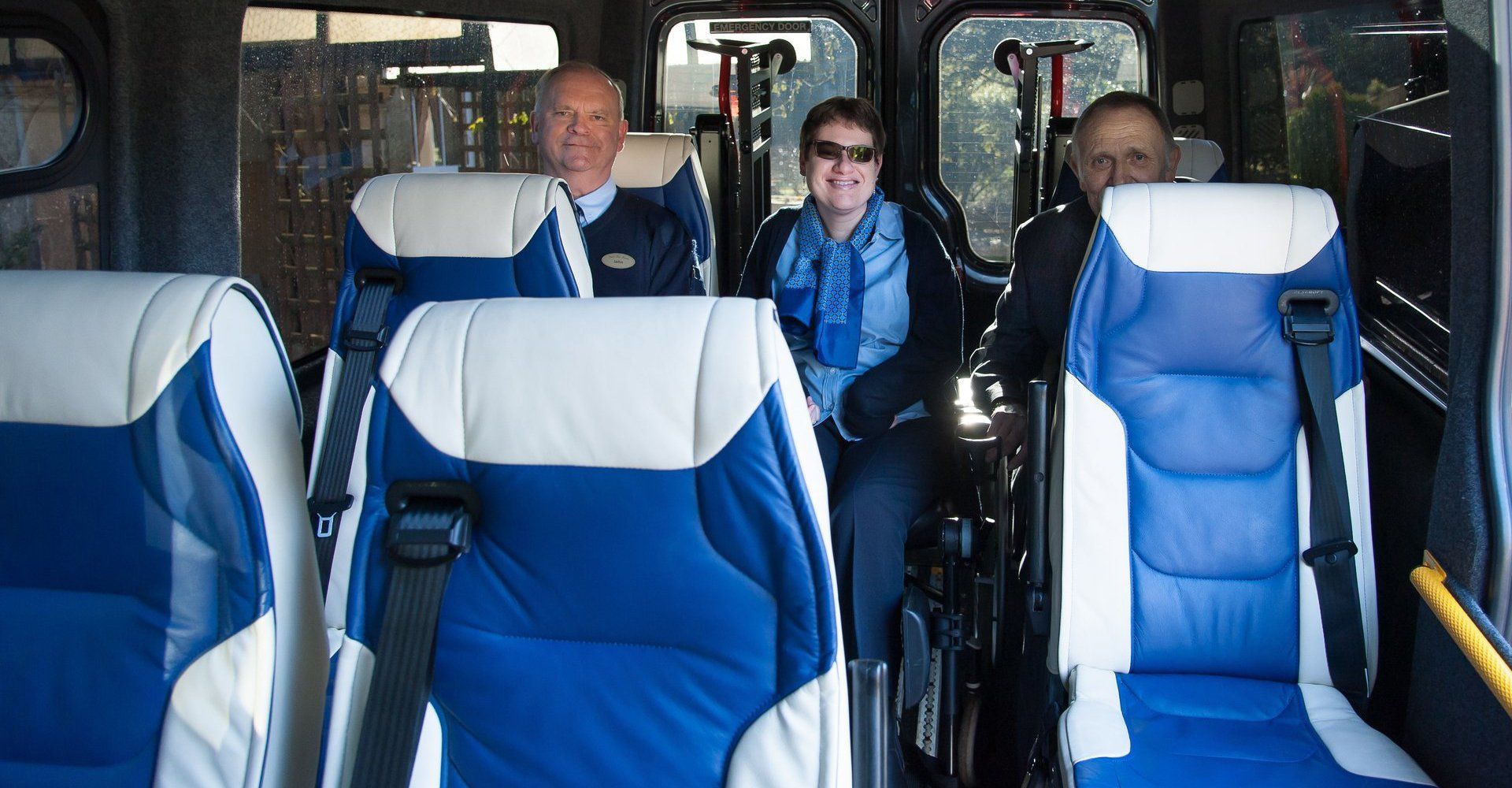 interior of minibus