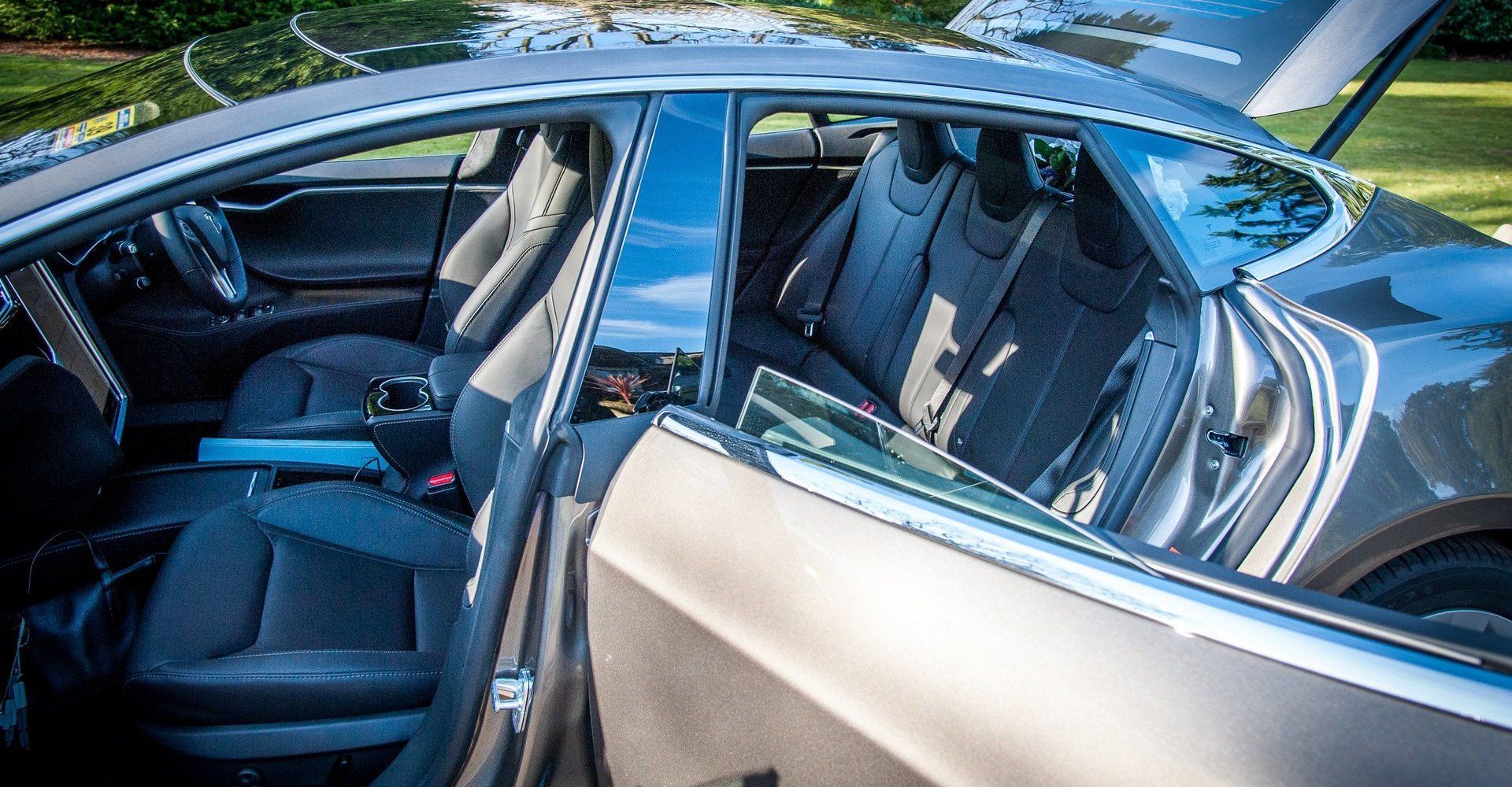 car with door open