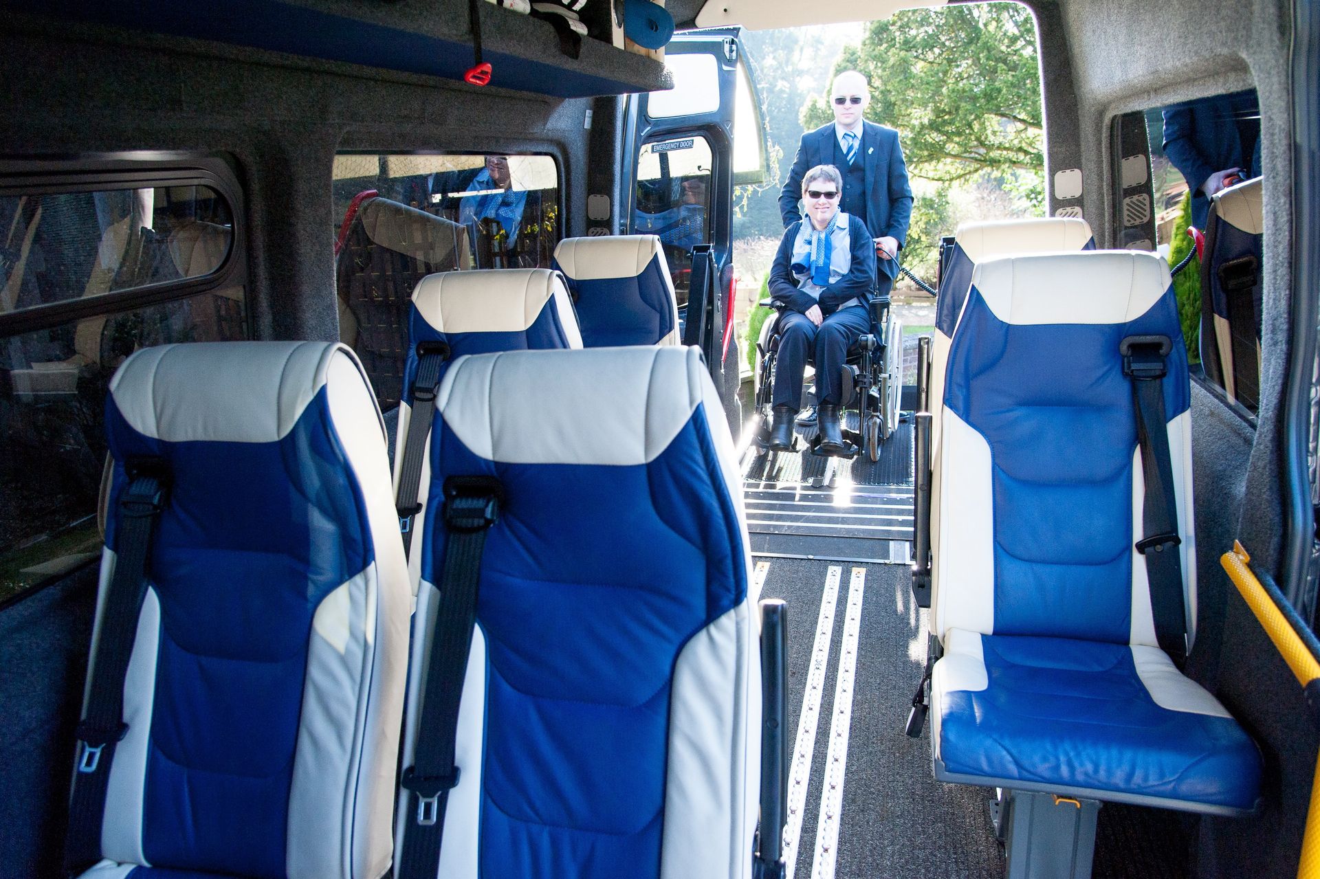 interior of minibus