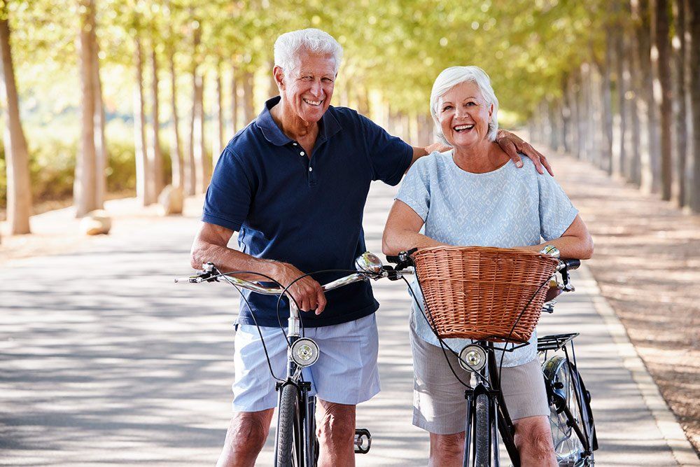 smiling senior couple