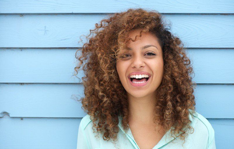 young joyful smiling woman
