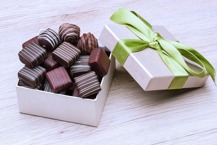 Corporate Basket — Praline Chocolates in Their Gift Box in Jasper, IN
