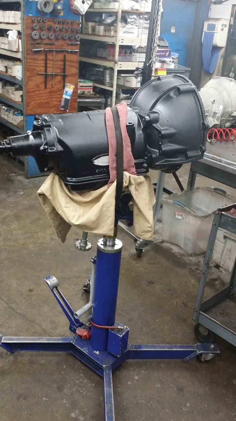 Step 19: Transmission ready to be reinstalled.