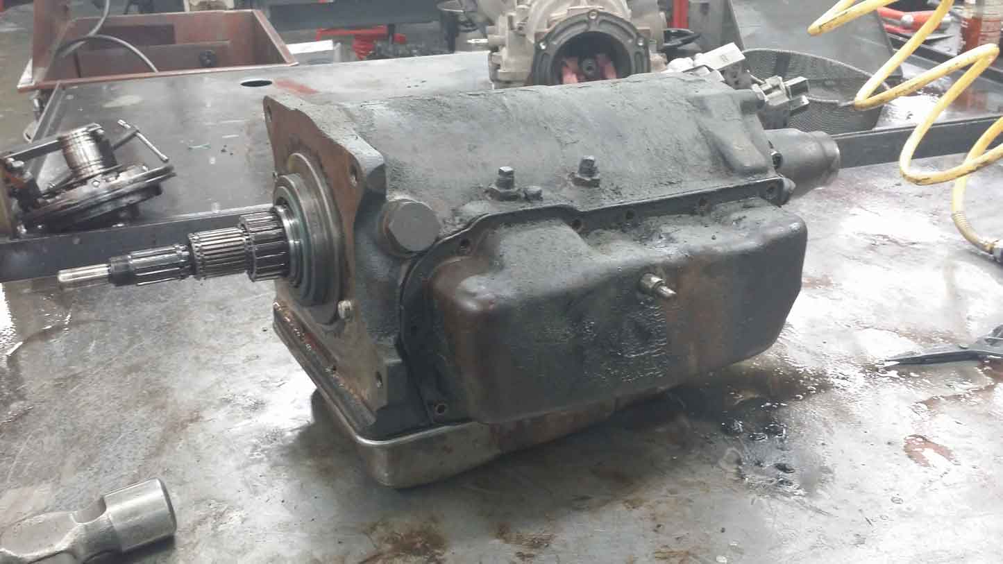 Step 02: Once removed, our techs begin disassembling the transmission.