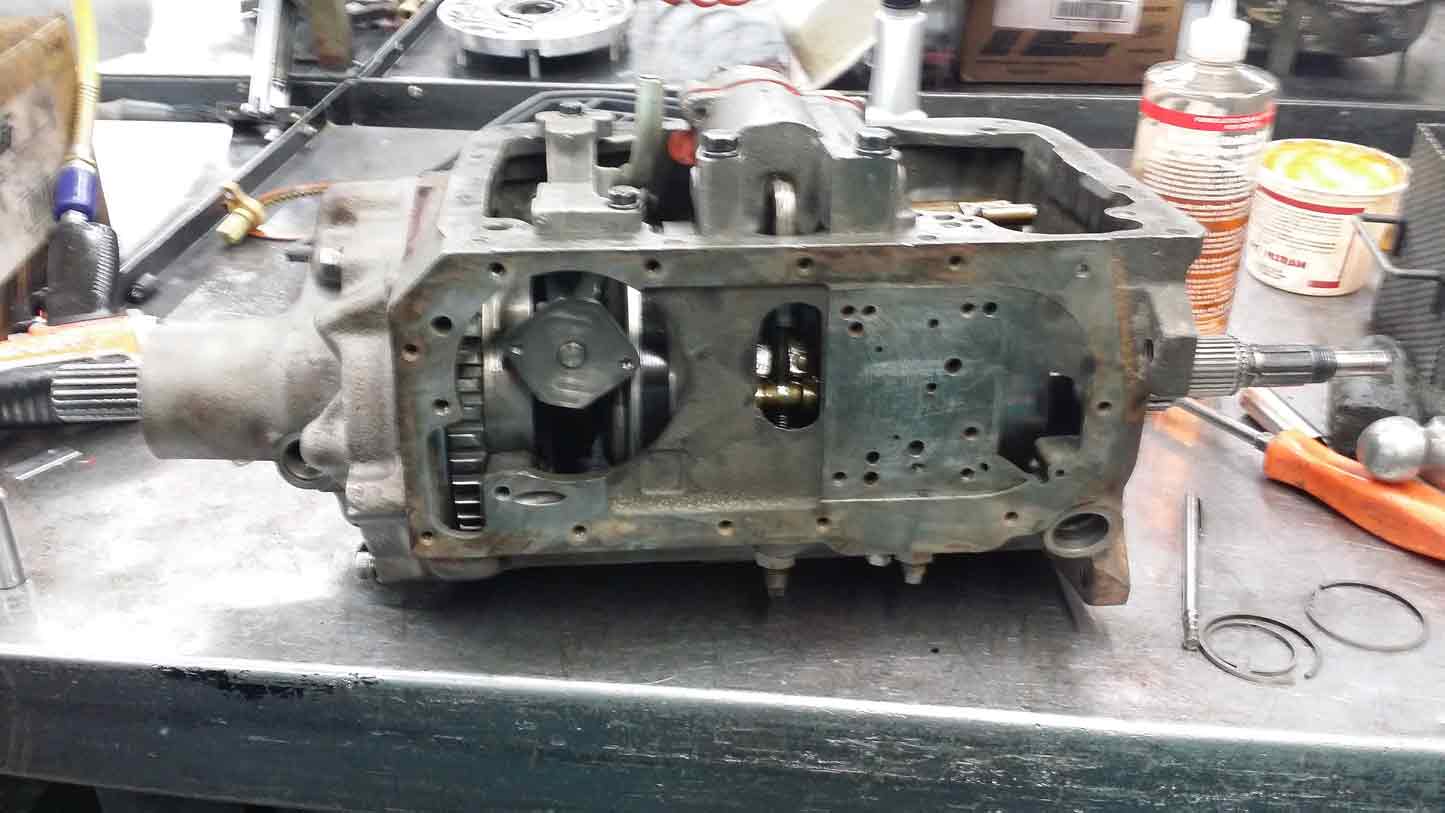 Step 08: Replacement parts, including clutch, bands and bushings are ready.
