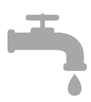 Ein Wasserhahn, aus dem ein Wassertropfen kommt.
