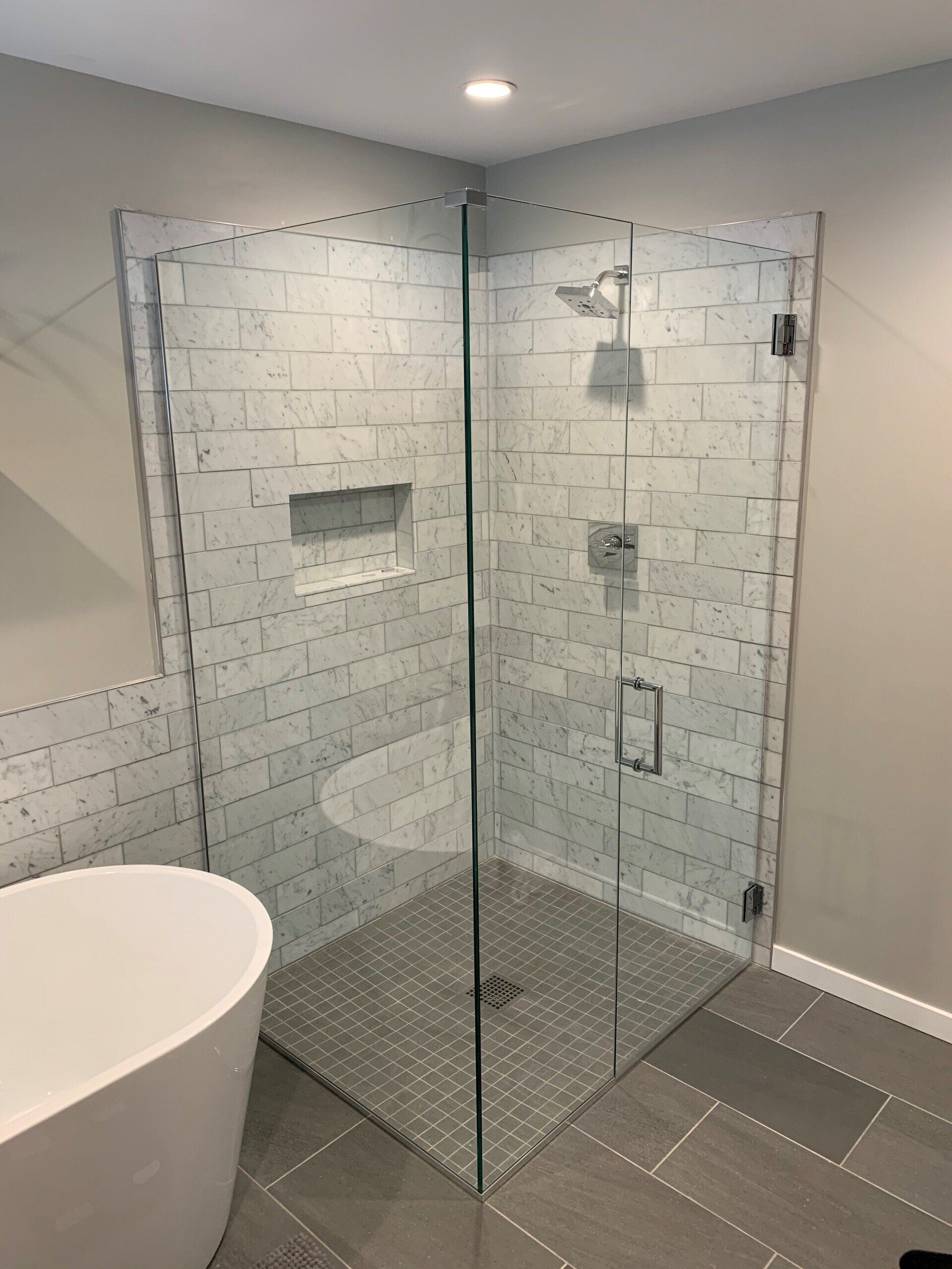 Shower Room Covered By Glass — Kalamazoo, MI — J&J Glass