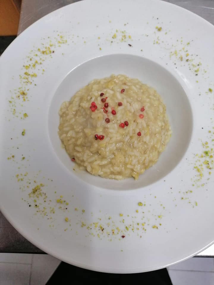 risotto con melagrana e pistacchio siciliano