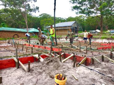 Construction Workers in Construction Site — Builders in Port Stephens, NSW
