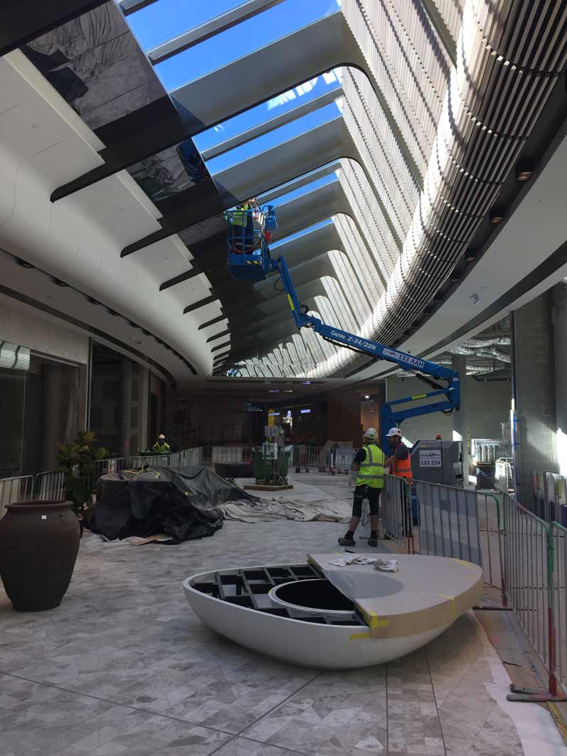 cleaning inside building