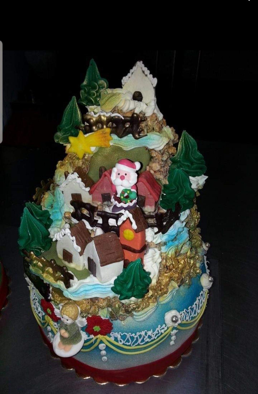 torta natalizia paesaggio innevato