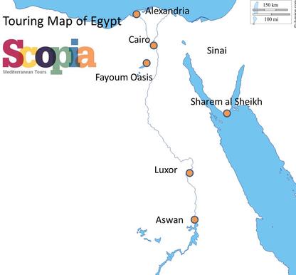 Touring map of Egypt Touring map of Egypt