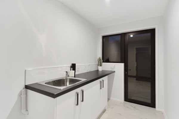 Interior of a newly constructed kitchen
