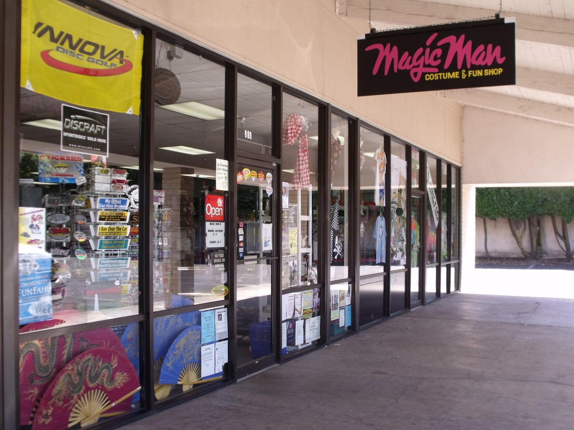 front of store