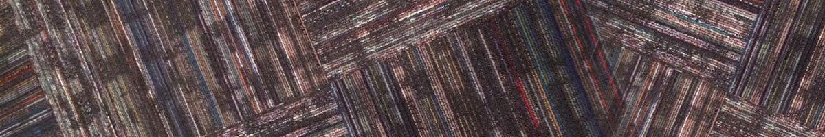 Colorful carpet tile with line pattern
