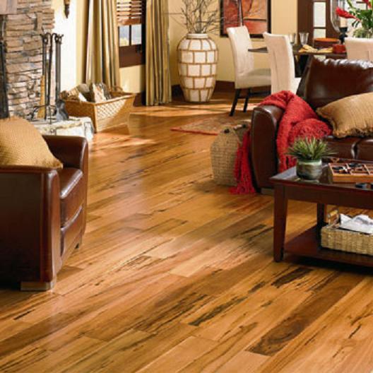 light colored but glossy hardwood floor