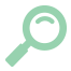 Green magnifying glass icon.