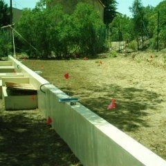 installazione di piscina in area verde